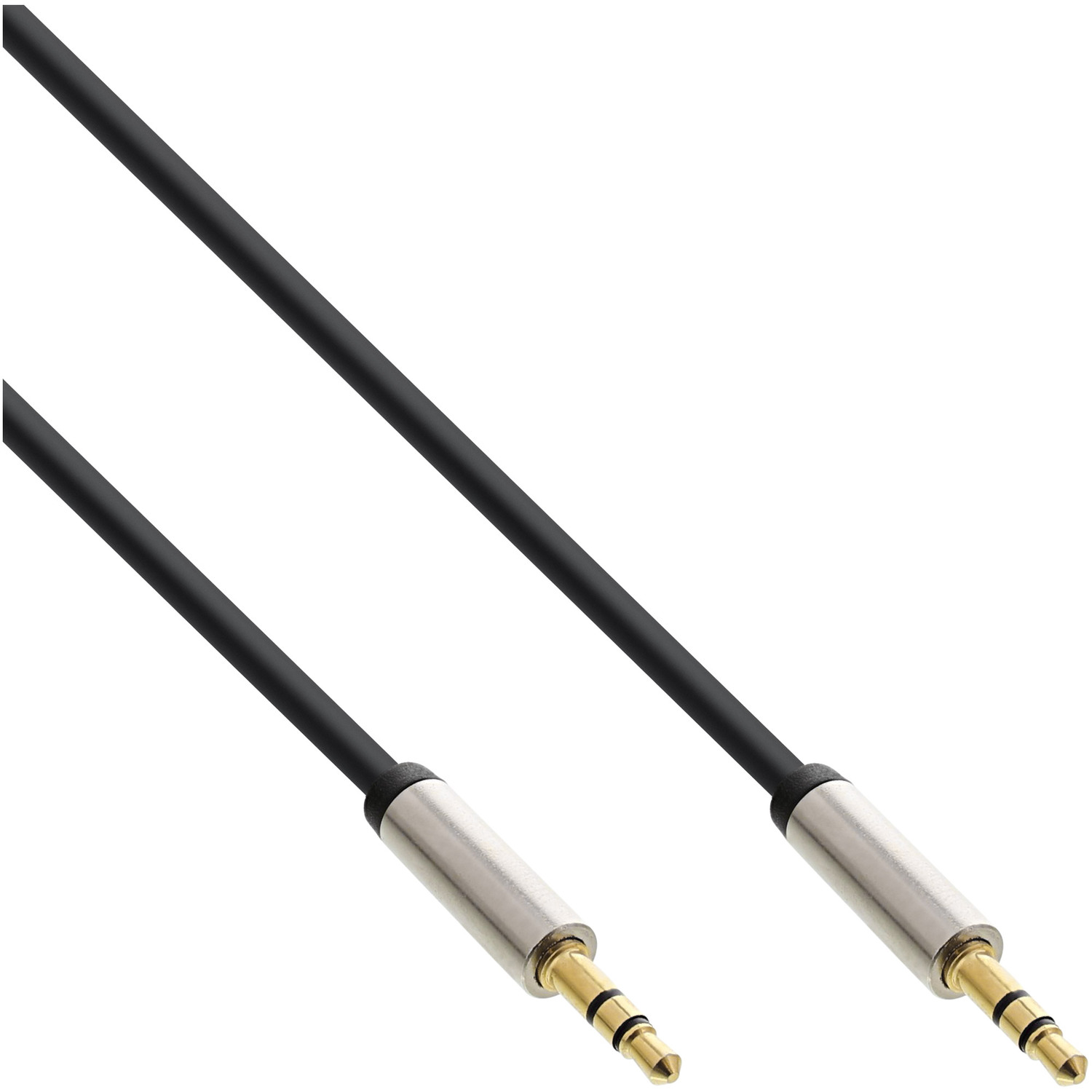 INLINE InLine® Slim Audio Kabel Slimline, zu Klinke 3,5mm Klinke zu Klinke, 1 ST/ST, 1m Stereo, m