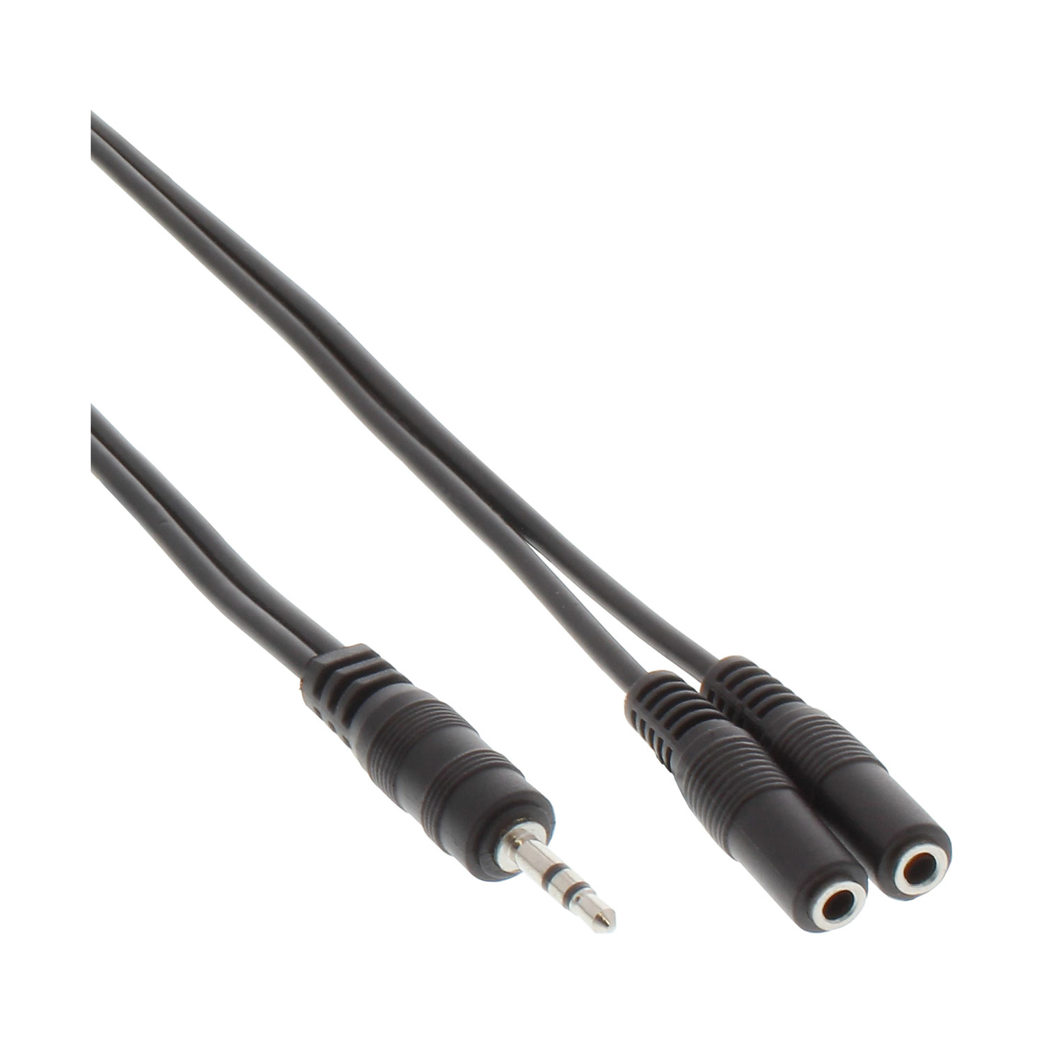 INLINE InLine® Klinken Y-Kabel, Stereo, 2x m /, Klinke, Klinke Stecker an Buchse, 3,5mm 1 zu Klinke