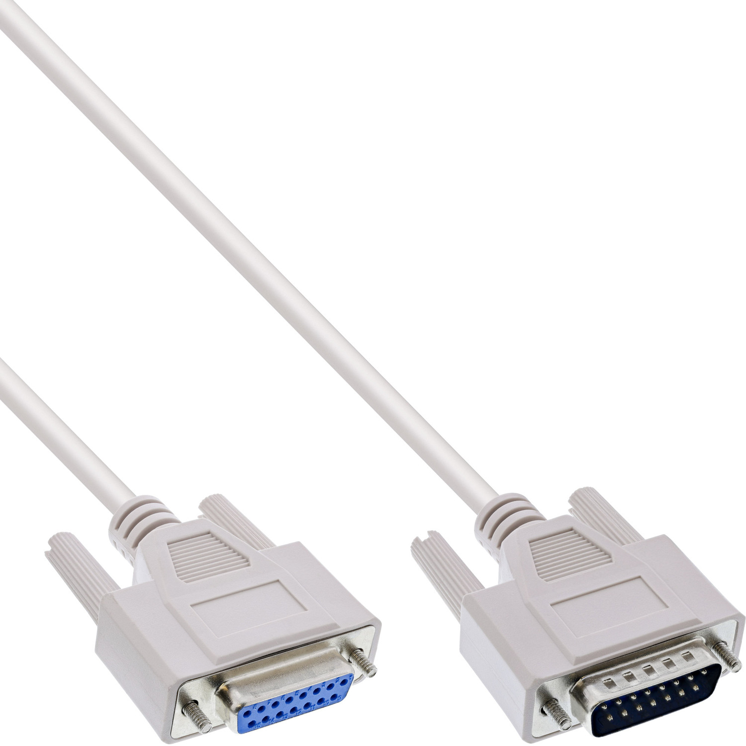 Kabel / Buchse, 15pol Seriell InLine® Joystickverlängerung, beige Parallel, / / INLINE Stecker 10m