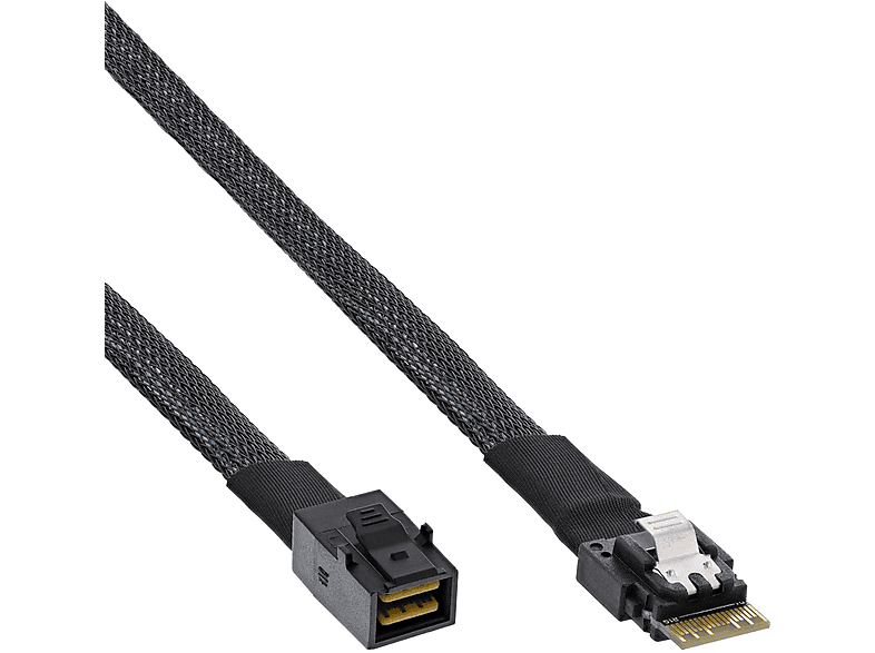 INLINE InLine® Slim SAS Kabel, SFF-8654 zu Mini SAS HD SFF-8643, 24Gb/s, SAS, SAS, 0,5 m
