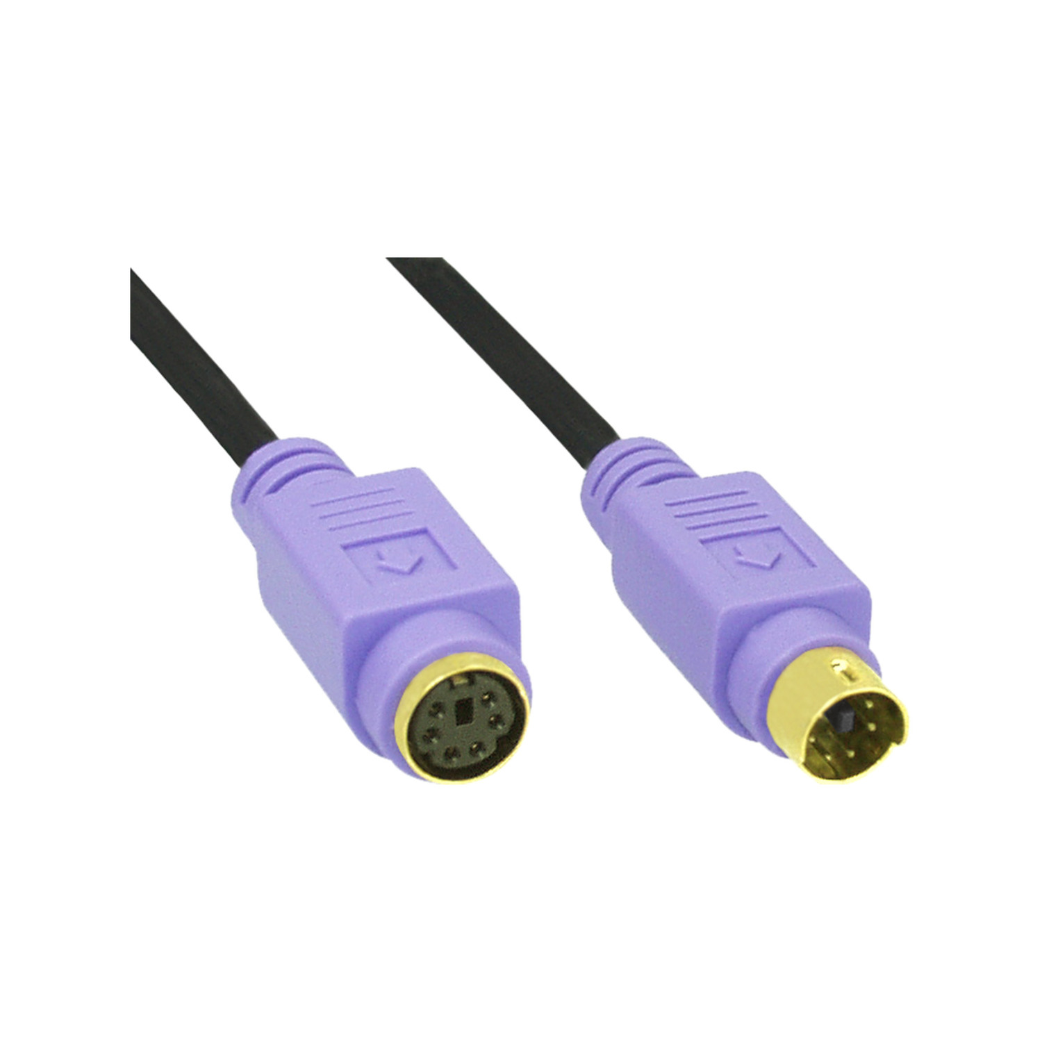 PS/2, INLINE Verlängerung, Kabel PS/2 schwarz, 2m, PC99, 2 Stecker InLine® Buchse, m /