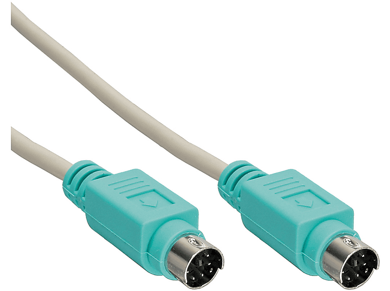 INLINE InLine® PS/2 Kabel, Stecker Kabel, PC 2m / Grün, PS/2, 2 m Stecker, 99, Farbe