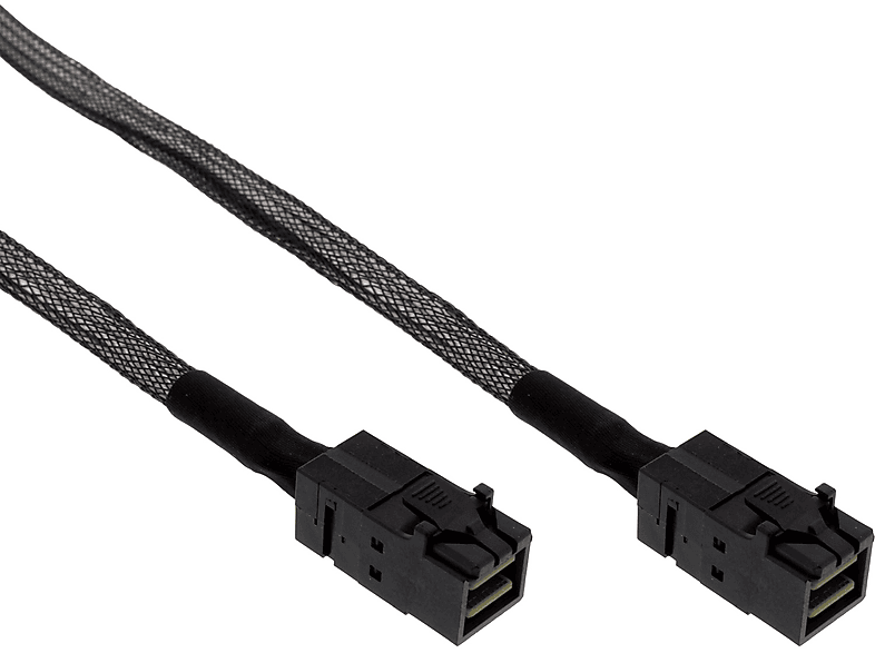Kabel, m Mini-SAS SFF-8643 Sideband, INLINE HD mit 0,5 SAS, 0,5m, SFF-8643, InLine® zu