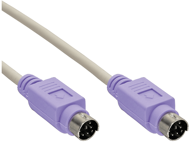 Kabel, INLINE / InLine® 99, m PC Stecker, Stecker PS/2, Kabel, 2 PS/2 Violett, Farbe 2m