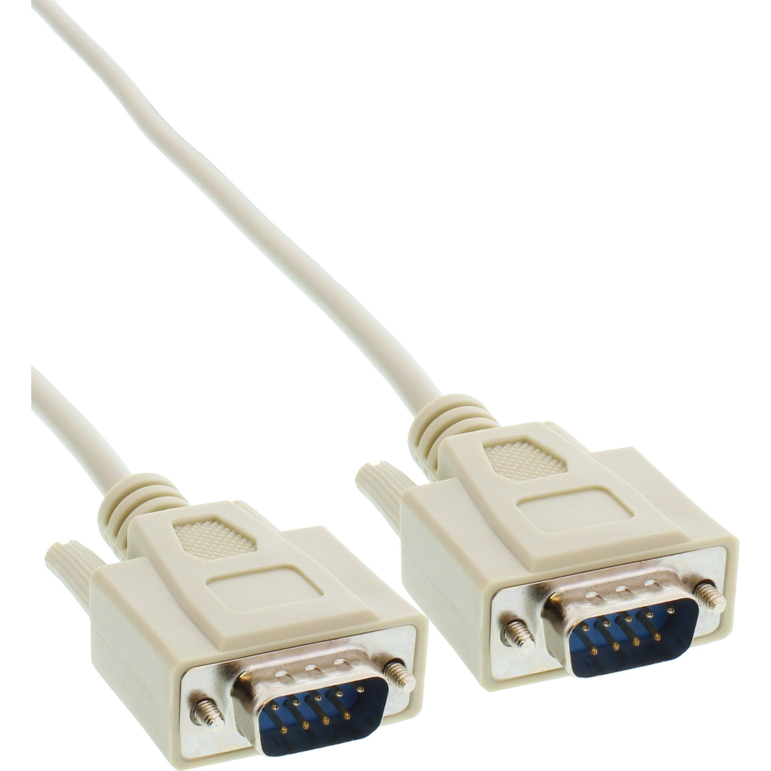 Seriell Stecker Kabel, InLine® 2m / / beige 9pol / vergossen, INLINE Serielles Parallel, Stecker, 1:1