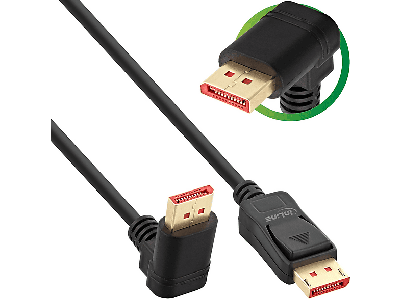 INLINE InLine® DisplayPort 1.4 Kabel, 8K4K, nach oben gewinkelt