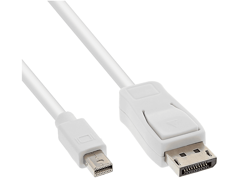 INLINE InLine® Mini weiß, Displayport, Displayport DisplayPort Kabel, Kabel zu weiß 3m