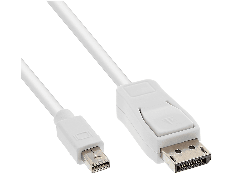 Displayport, zu weiß Displayport DisplayPort Kabel weiß, INLINE InLine® 1m Kabel, Mini