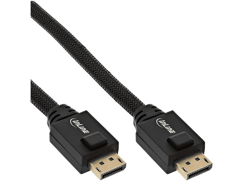 INLINE InLine® DisplayPort Aktiv-Kabel, 4K2K, vergoldete Kontakte, Displayport, schwarz, schwarz