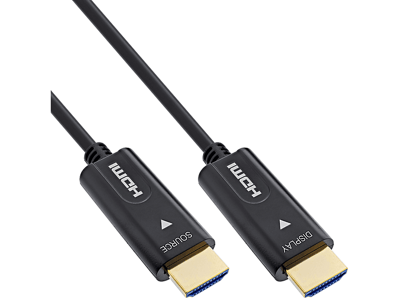 4K/60Hz, InLine® AOC Ethernet, / HDMI - Speed INLINE mit HDMI High Stecker Kabel,