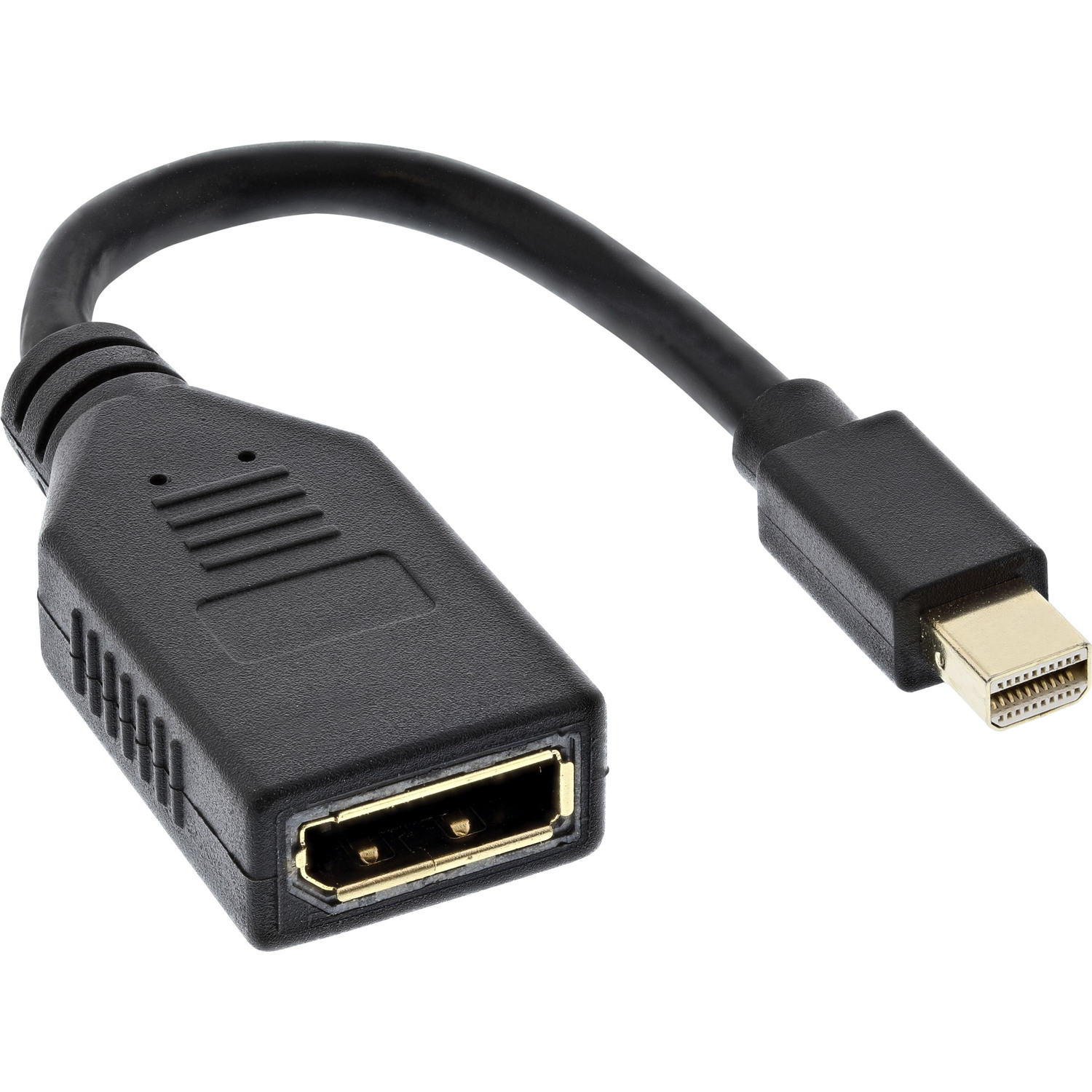 schwarz schwarz, InLine® INLINE Mini Kabel Displayport, DisplayPort Stecker zu 4K2K, Buchse,