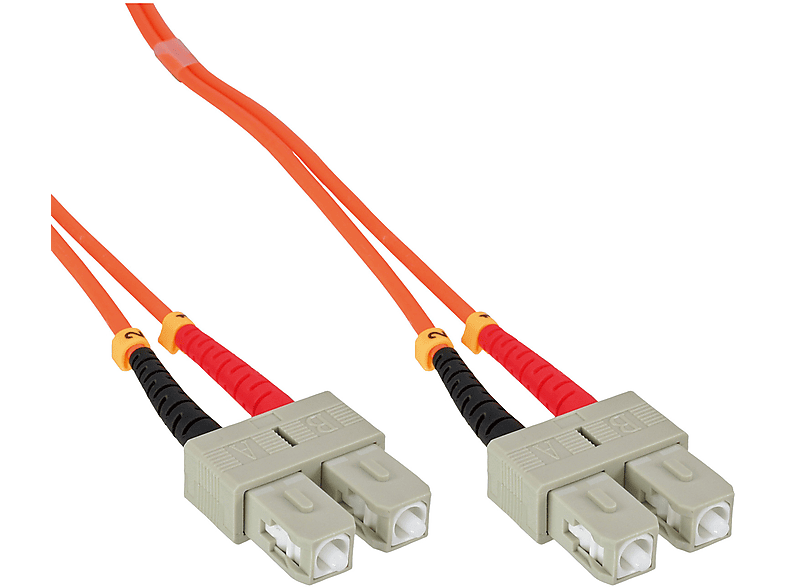 INLINE LWL Duplex Kabel SC/SC 50/125µ, Patchkabel LWL, 25 m