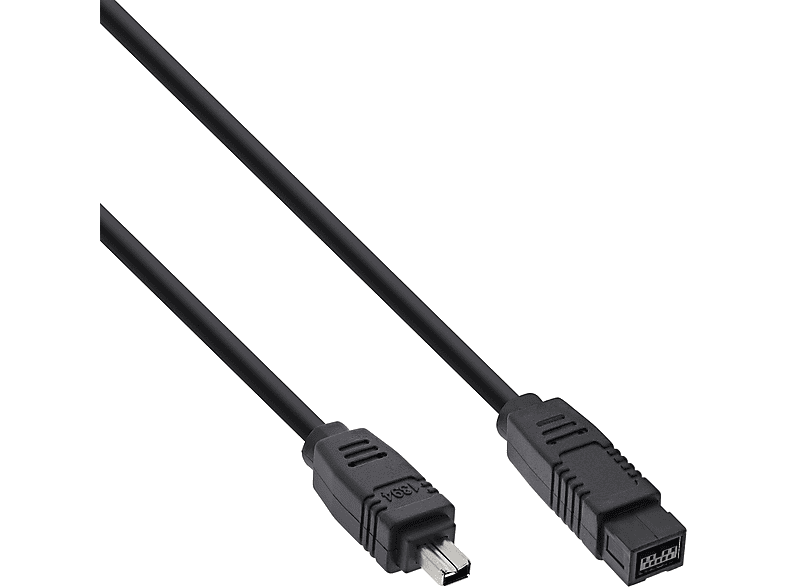 9pol 4pol 1,8 zu m Kabel, InLine® INLINE 1,8m, Stecker FireWire Firewire, Stecker, IEEE1394