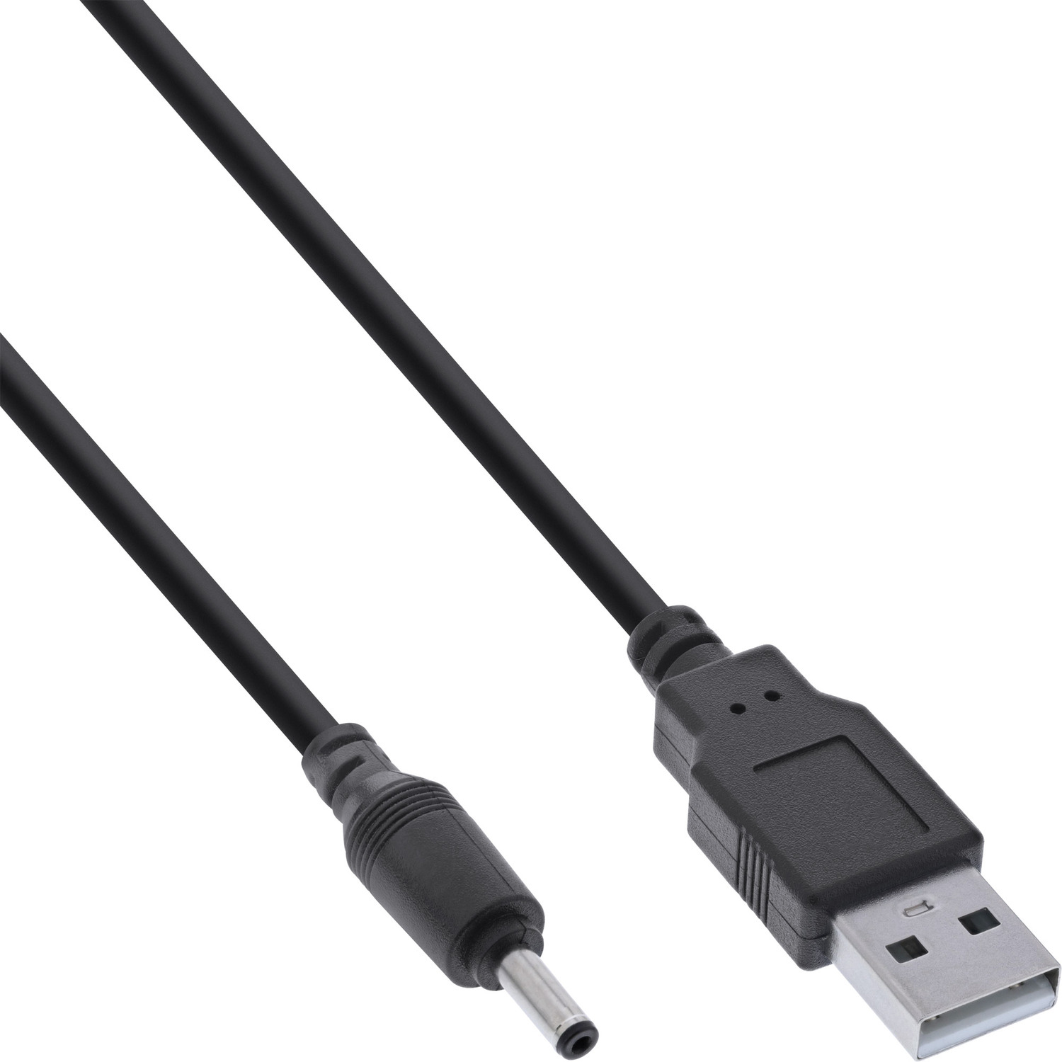 INLINE InLine® USB DC USB Stromadapterkabel, Stromkabel 3,5x1,35mm DC 2m A extern, Stecker zu schwarz