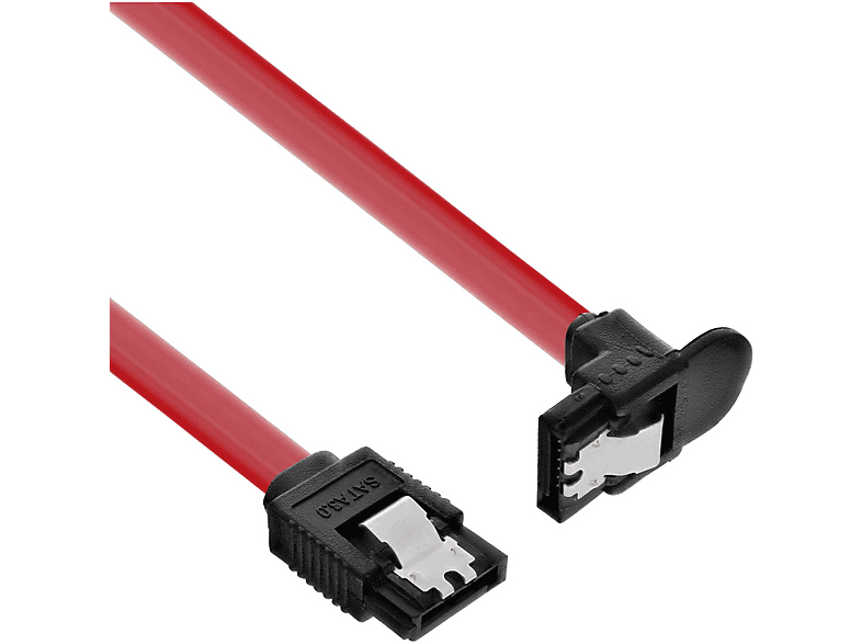 InLine 21227 Cavo SATA III 6 GB/s, SATA a SATA, 0.15M, Basso Profilo, Chiusura a Scatto Blu