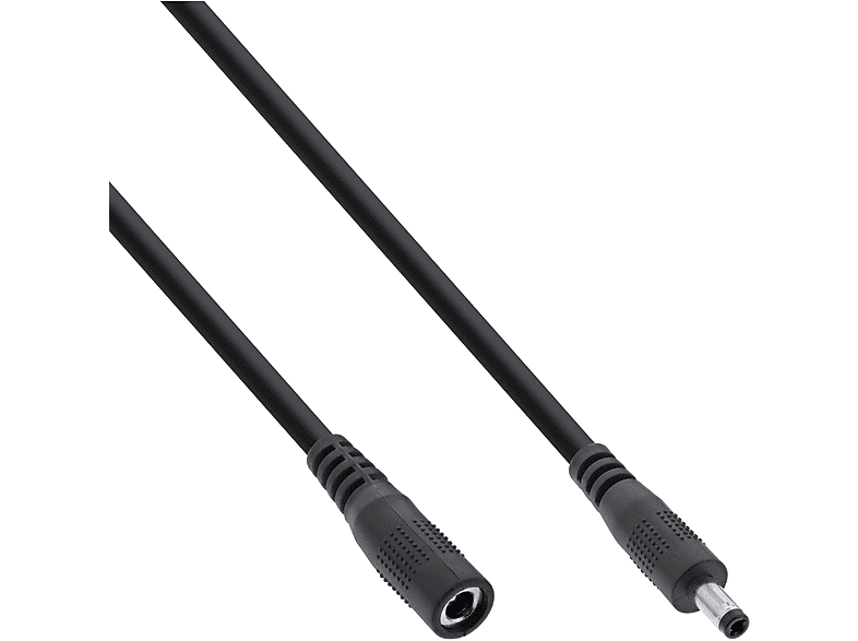 INLINE InLine® extern Stromkabel Stecker/Buchse 4,0x1,7mm, DC Verlängerungskabel, DC schwarz