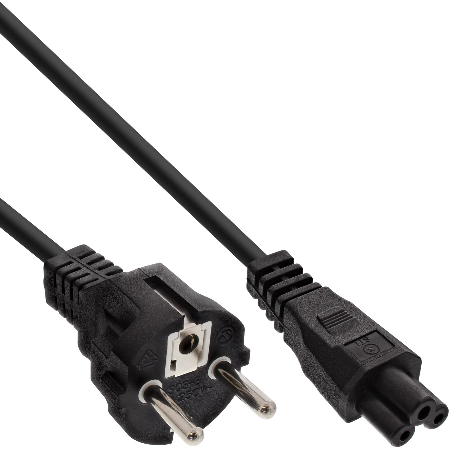 Kabel, extern, Notebook, m, 1m Stromkabel INLINE 1 für Netzkabel InLine® Kupplung, schwarz schwarz, 3pol