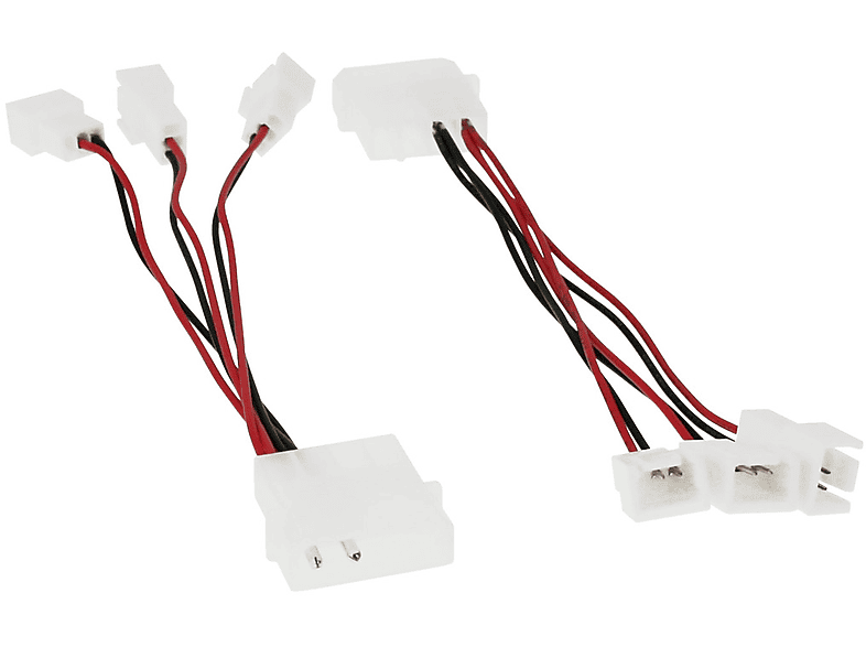 INLINE InLine® Lüfter Adapterkabel, für zu Kabel 3 Stromkabel, 12V 5V, Stromkabel intern