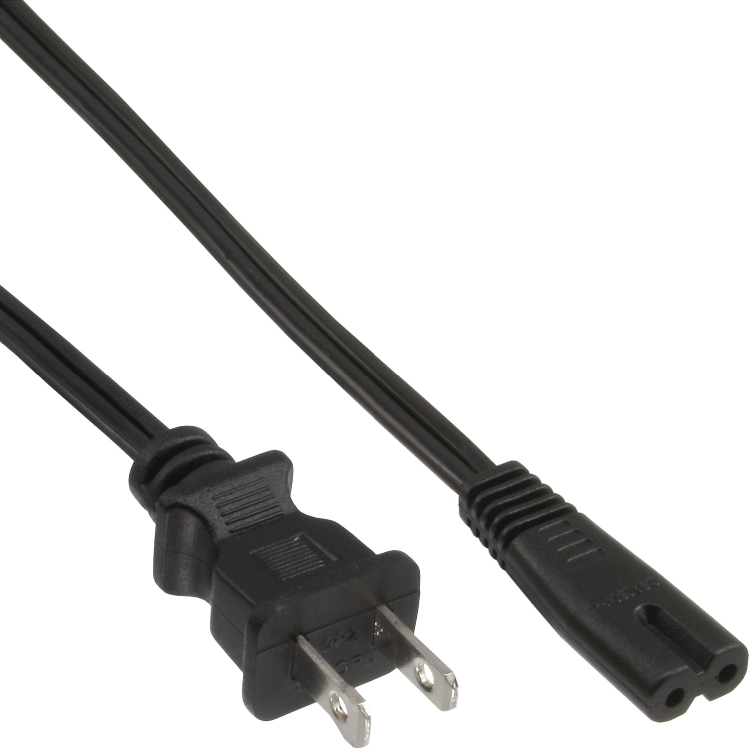 INLINE InLine® Netzkabel, Netzstecker USA Euro Kabel 5,0m auf extern Stromkabel 8 C7 Stecker