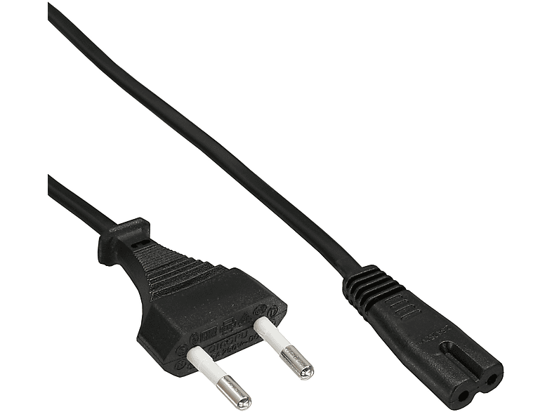 extern auf Kabel INLINE C7 1,8m 8 InLine® Netzkabel, Netzstecker 8 Stecker, Stromkabel Euro