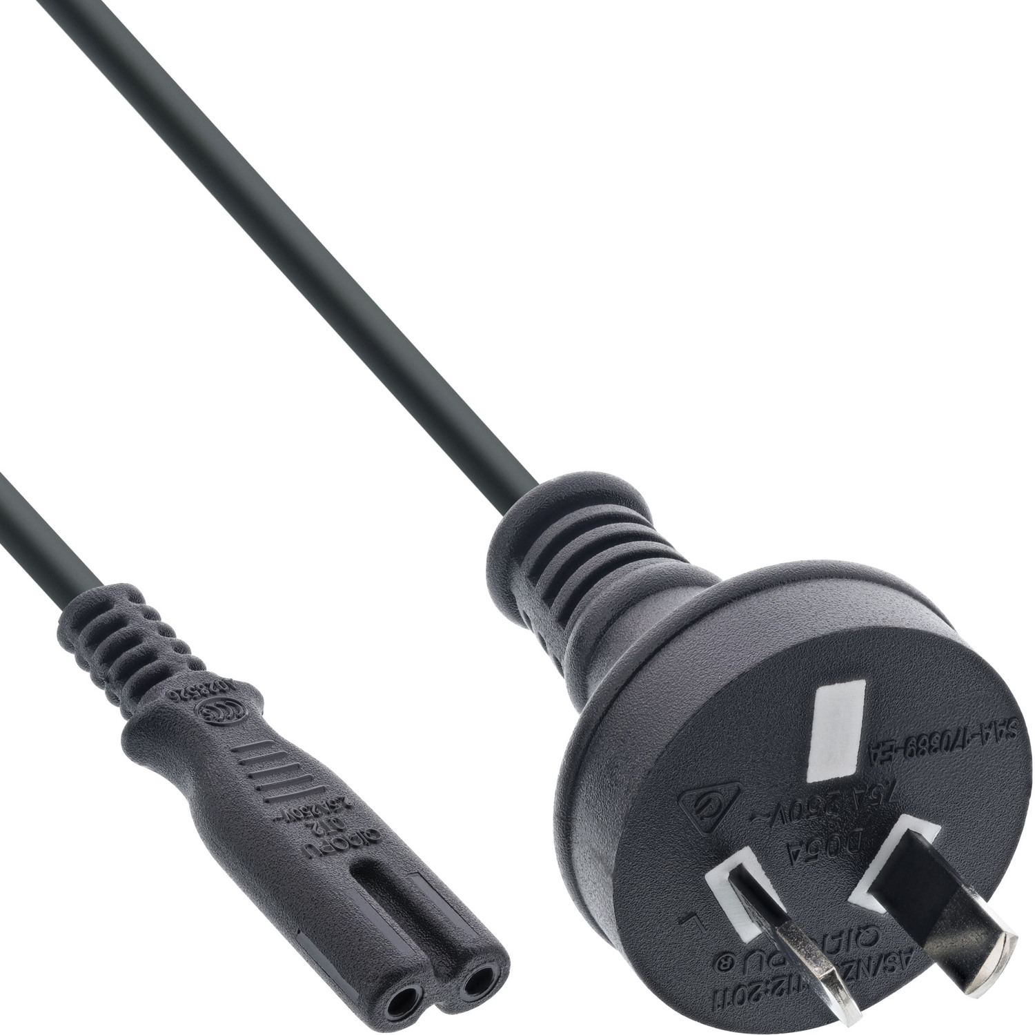 Australien auf Netzkabel, InLine® Euro Stromkabel INLINE Netzstecker Stecker, 1,8m extern 8 C7