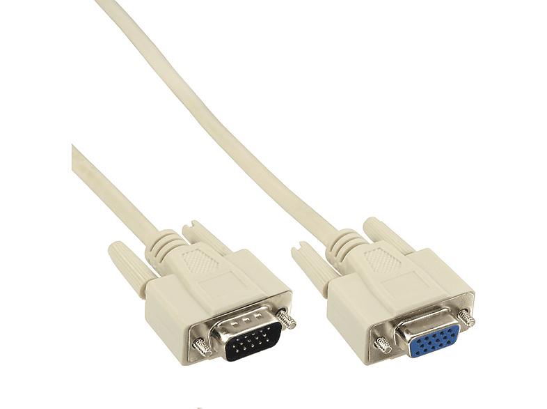 INLINE InLine® VGA Verlängerung, 15pol HD Stecker / Buchse, 1m Kabel ...