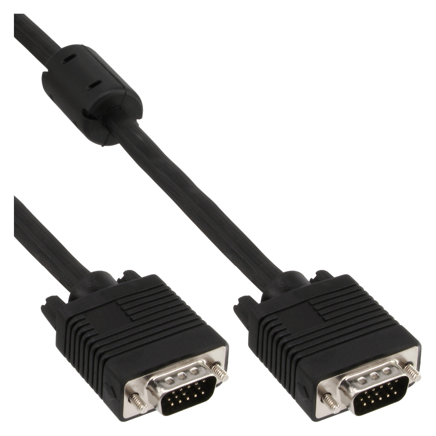 15pol InLine® / schwarz, Stecker Kabel, / SVGA schwarz VGA, Stecker, INLINE HD 10m Kabel / S-VGA