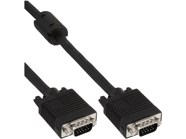 INLINE InLine® S-VGA Kabel, 15pol HD Stecker / Stecker, schwarz, 3m Kabel / SVGA / VGA, schwarz