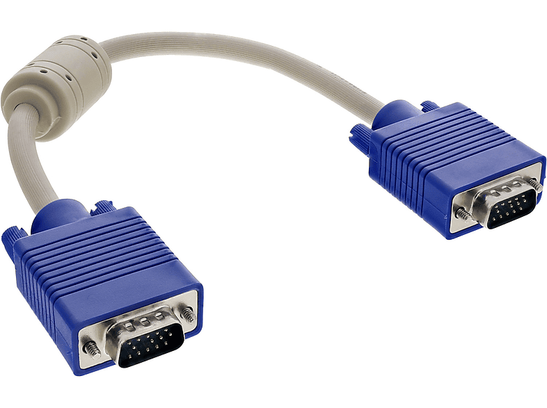 INLINE InLine® S-VGA / Stecker SVGA / Kabel VGA, beige HD / 15pol Stecker, beige, 0,3m Kabel
