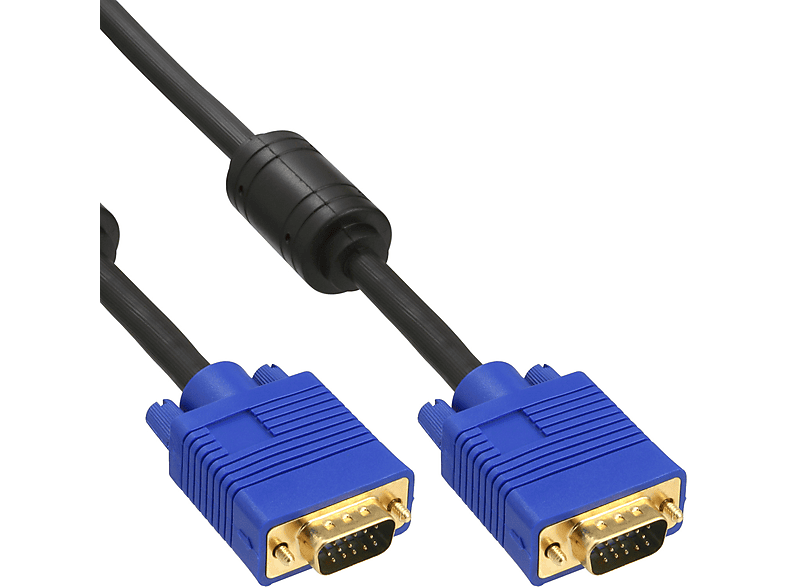 INLINE InLine® S-VGA Kabel / Premium, 15pol VGA, schwarz HD Stecker, / schwarz, SVGA / Stecker