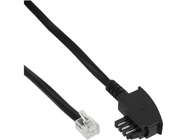 INLINE InLine® TAE-N Anschlußkabel, zu RJ11 (6P4C), 3m Kabel TAE / ISDN /, TAE / ISDN / Western, 3 m