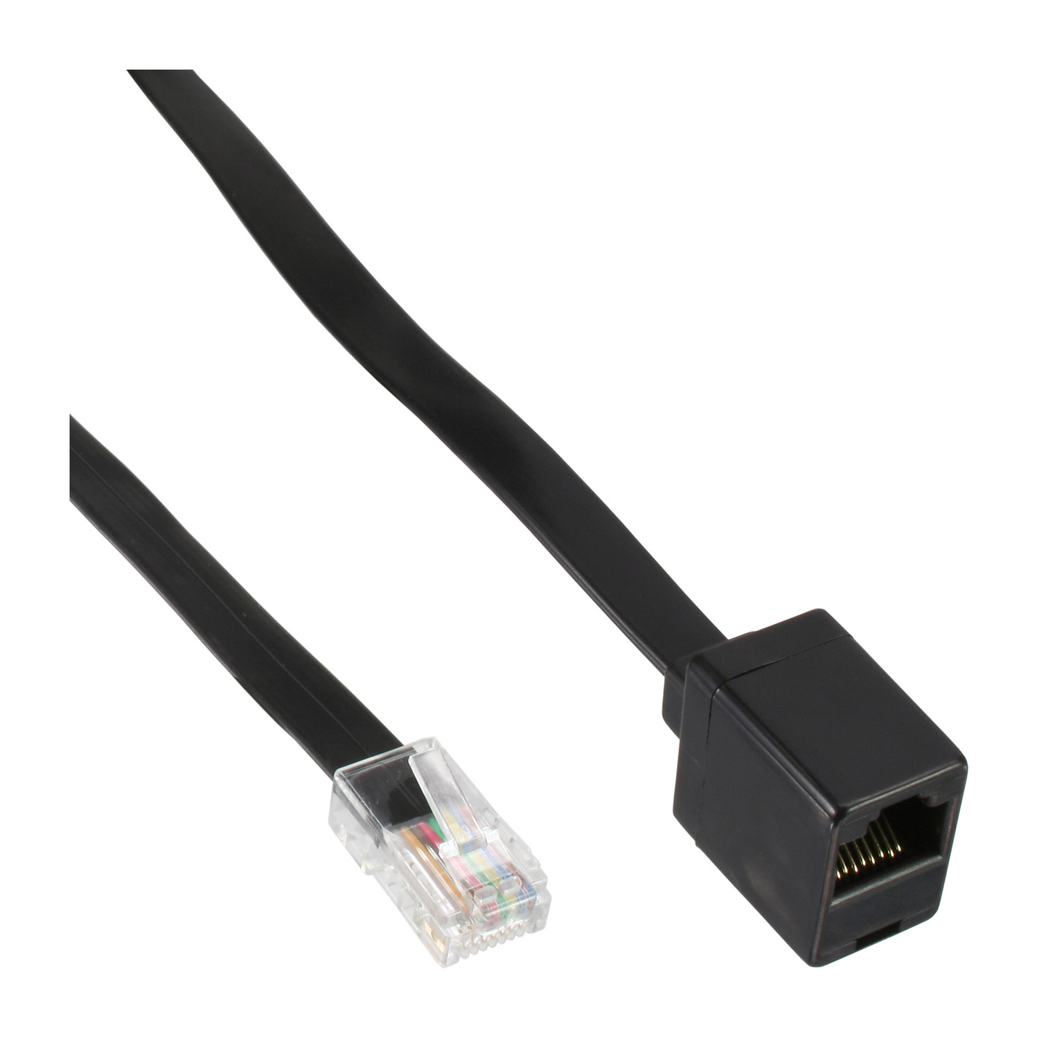 Kabel /, / Western, (8P8C) InLine® / / Stecker INLINE 6 RJ45 ISDN Buchse, 6m ISDN-Verlängerung, m TAE