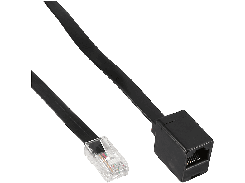 m Western, 6 / / ISDN-Verlängerung, INLINE Kabel TAE Buchse, InLine® / /, RJ45 Stecker 6m (8P8C) ISDN