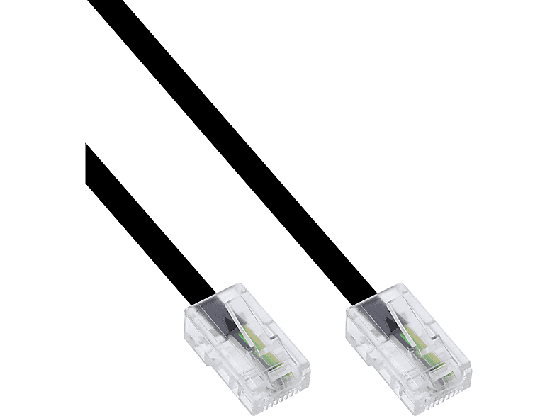 INLINE InLine® m / TAE Western, (8P4C), TAE RJ45 / 10 /, Stecker / Anschlußkabel, ISDN Kabel ISDN / 10m