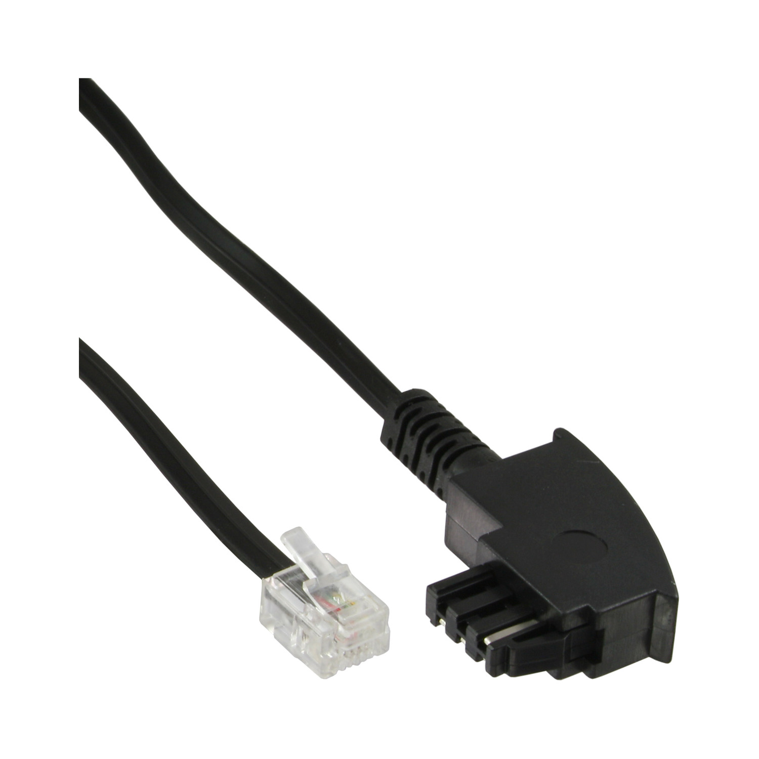 InLine® INLINE Stecker TAE RJ11 ISDN für 3 Kabel, m TAE-F an / Western, / 3m, Telekom/Siemens-Geräte,