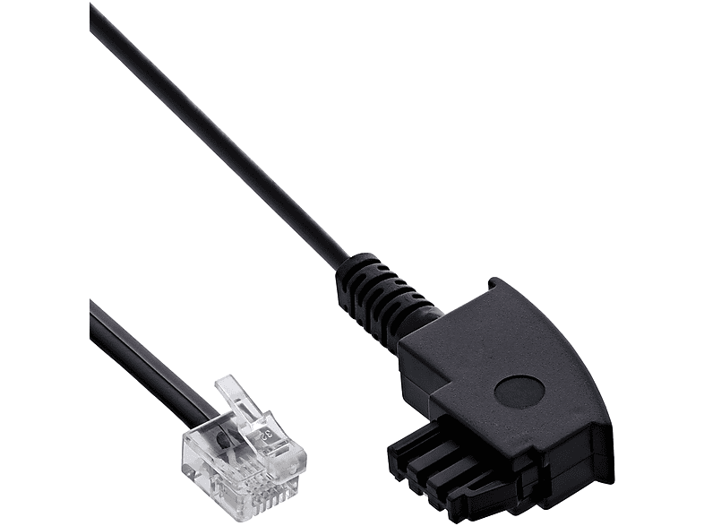 6/2 ISDN an Splitter, DEC Stecker TAE für 2m, TAE-F Kabel 2 InLine® INLINE Western Western, DSL m / /