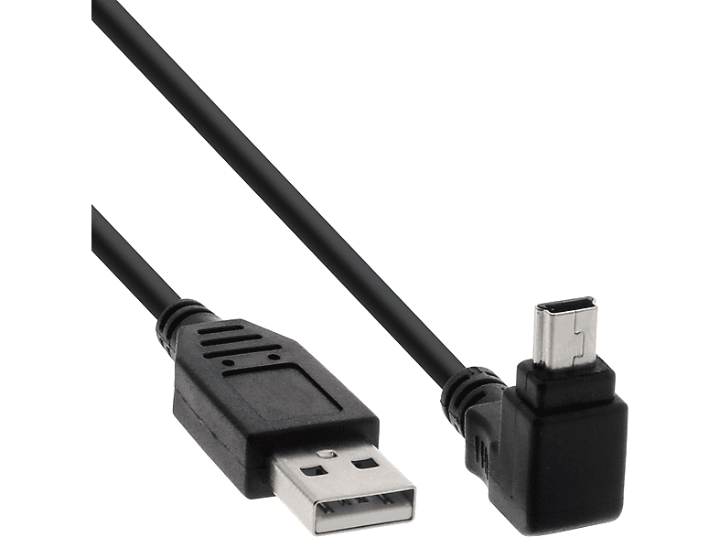 INLINE InLine® USB Stecker an oben USB 1m Mini-B 2.0 A (5pol.) Mini-Kabel, 90°