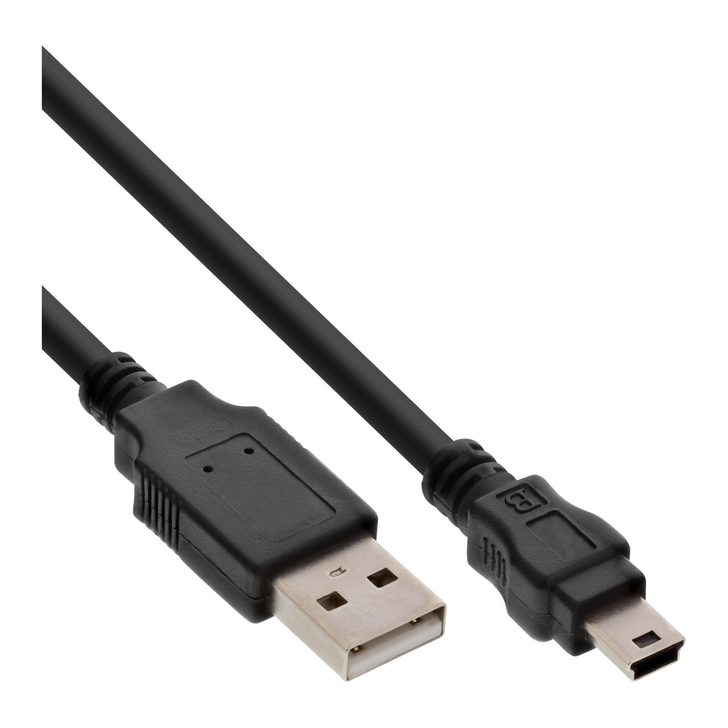 INLINE InLine® USB 2.0 Stecker A schwarz, USB Mini-B Mini-Kabel, USB (5pol.), an