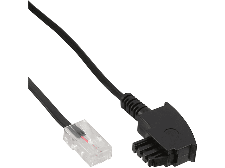 INLINE InLine® TAE-F Kabel für DSL-Router, Stecker an RJ45 8P2C, 25m TAE /, TAE / ISDN / Western, 25 m