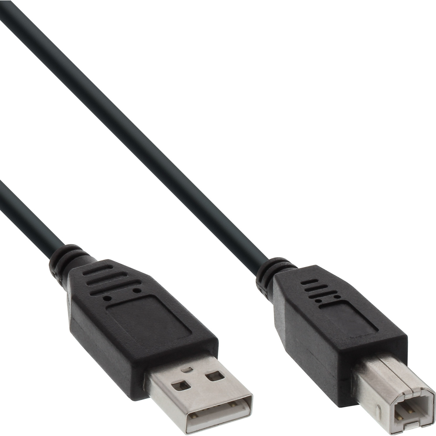 INLINE InLine® USB 2.0 A USB B, Kabel an Kabel, schwarz, 2.0 0,3m USB USB