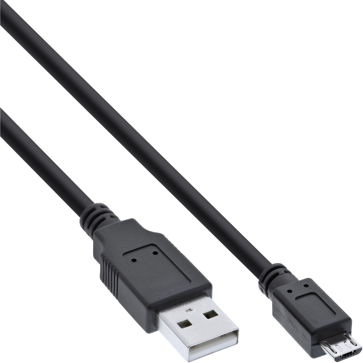 INLINE InLine® Kabel, USB USB-A an 1m Stecker, 2.0 Micro-USB USB Stecker Micro-B