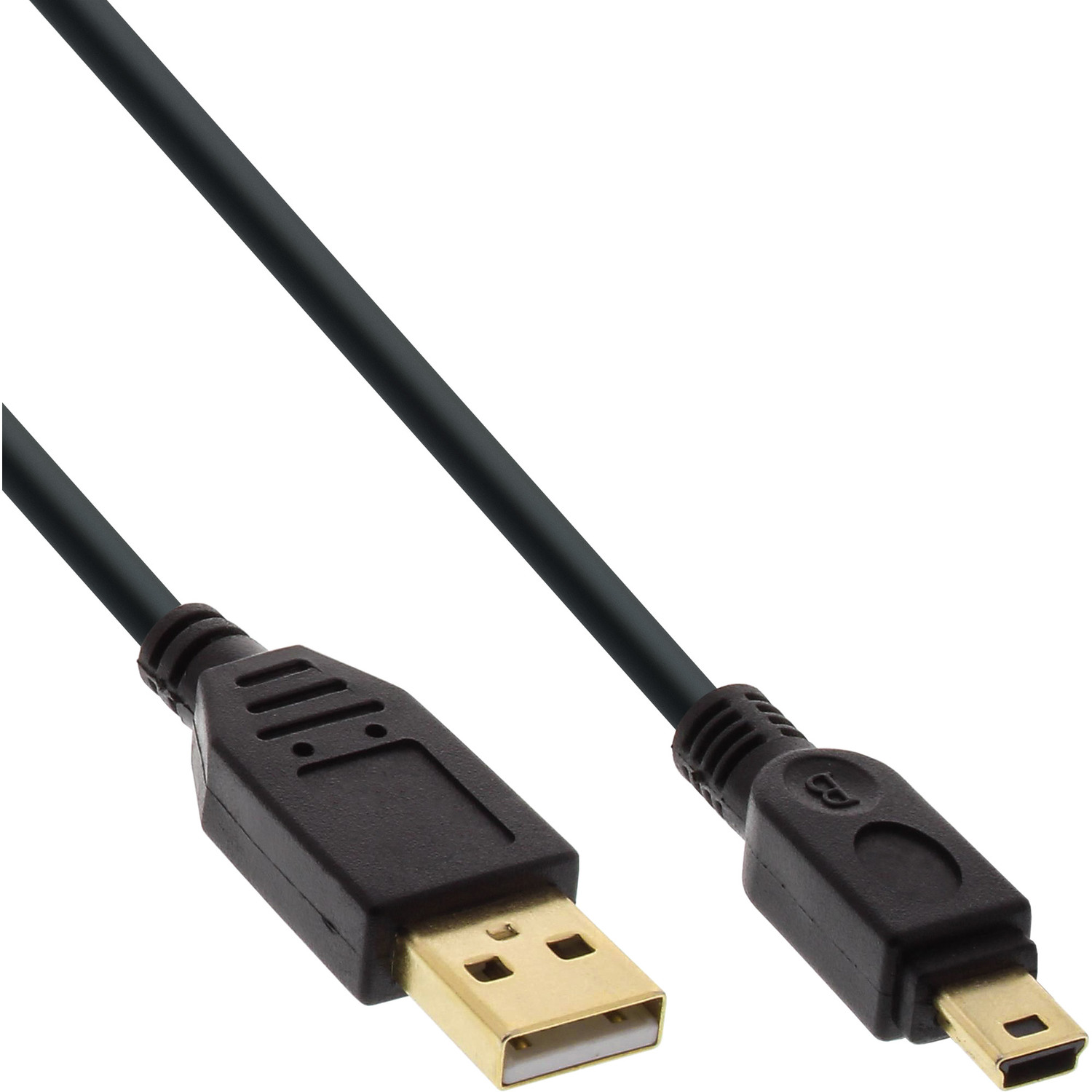 Stecker A USB schwarz, MiniB an 2.0 InLine® Mini-Kabel, USB USB INLINE (5pol.),