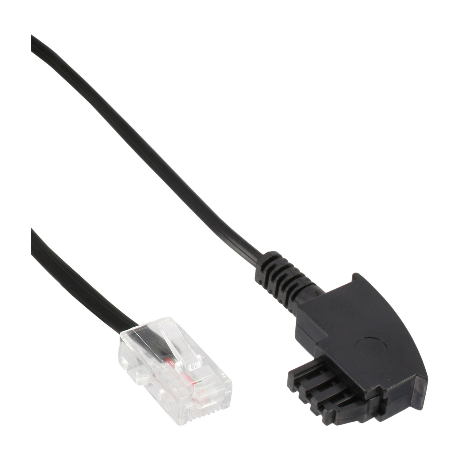 INLINE InLine® TAE-F Kabel für Stecker / TAE an 0,5 RJ45 TAE 0,5m DSL-Router, /, ISDN m Western, 8P2C, 