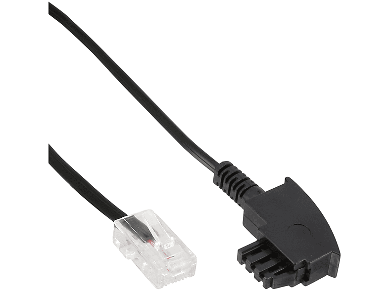 INLINE InLine® TAE-F Kabel für DSL-Router, Stecker an RJ45 8P2C, 10m TAE /, TAE / ISDN / Western, 10 m