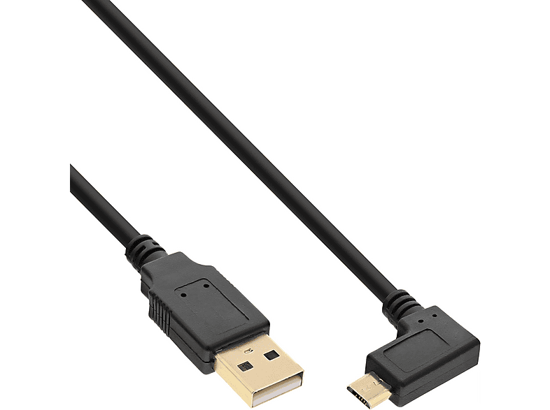 Inline inline micro usb 2 0 kabel usb a stecker an micro b gewinkelt