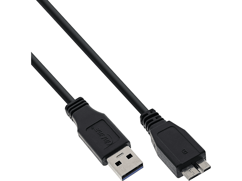 INLINE InLine® USB 3.0 Kabel, A an Micro B, schwarz, 2m Kabel USB USB 3.0 USB