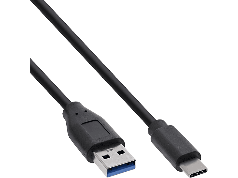 INLINE InLine® USB 3.2 Kabel, USB-C Stecker an A Stecker, schwarz, 1m Kabel USB
