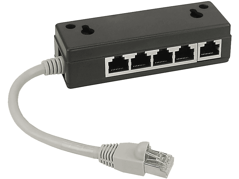 / Kabel ISDN 15cm TAE 0,15 TAE Verteiler, / Western, InLine® RJ45 / ISDN /, Kabel, mit m INLINE Buchse, 5x