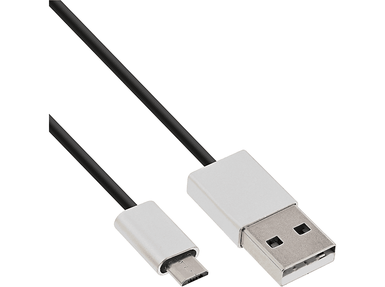 Inline inline micro usb 2 0 kabel usb a st an micro b st schwarz alu