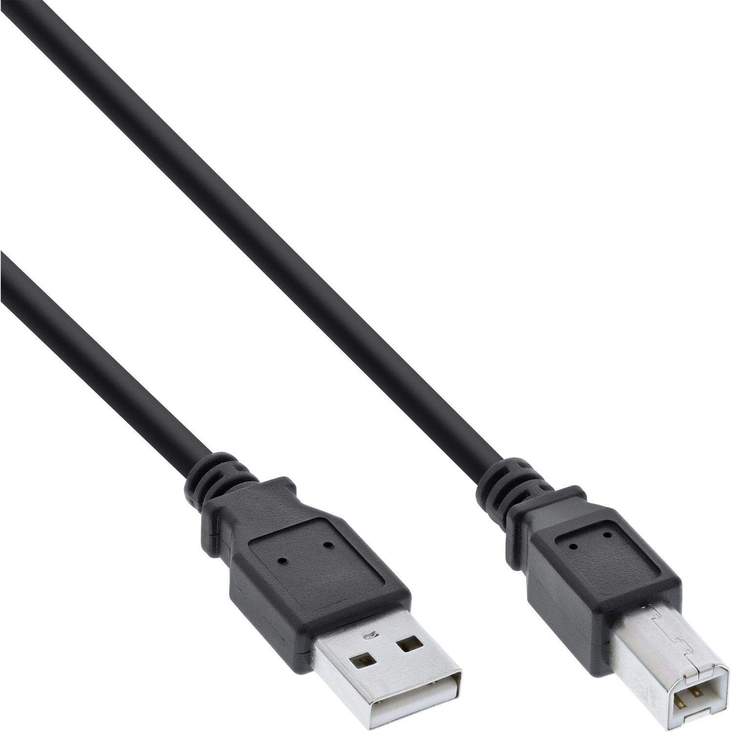 INLINE InLine® USB 2.0 USB Kabel an 2.0 A USB schwarz, 2m USB Kabel, B